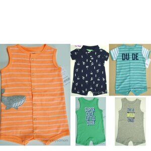 Summer Outfit Super Cute Romper Dude Wild One Surfer Baby Boys